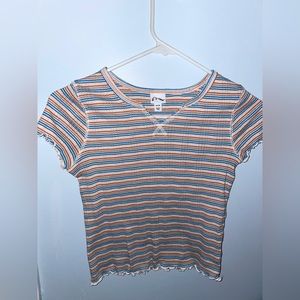 Stripped Cropped Top